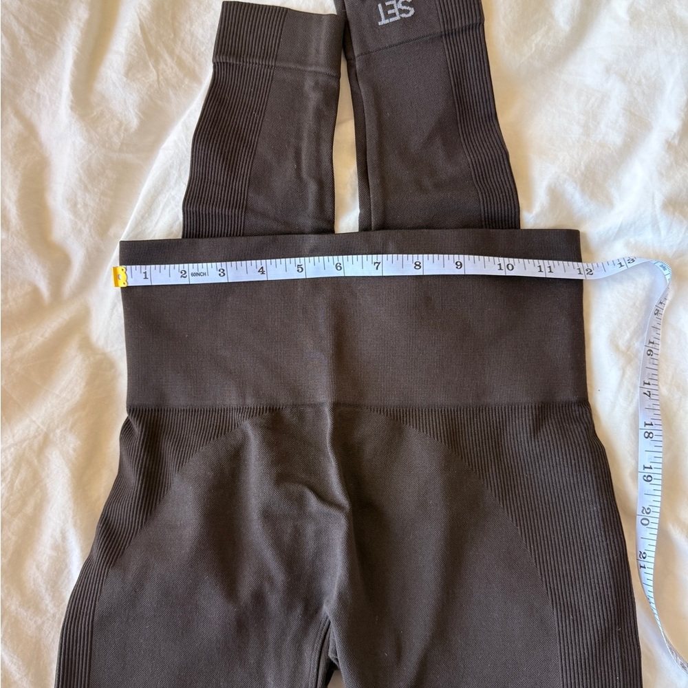 Set active High-Waisted Leggings - chocolate brown